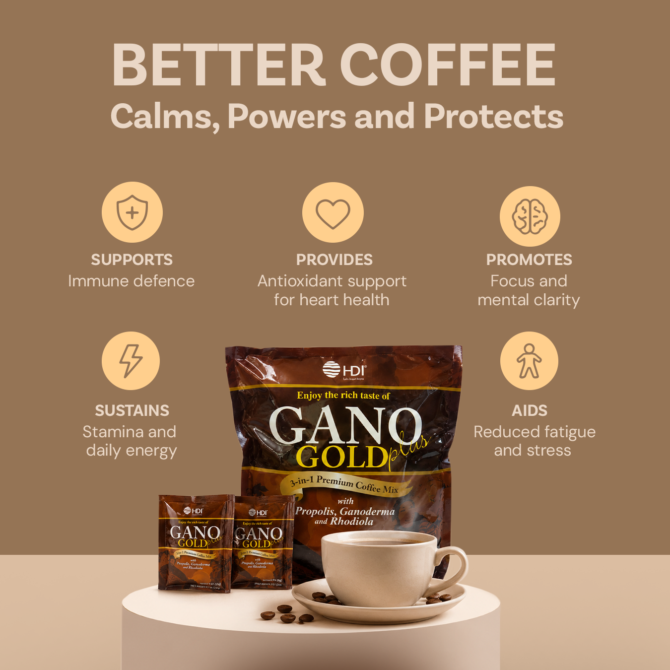 HDI™ Gano Gold Plus Coffee