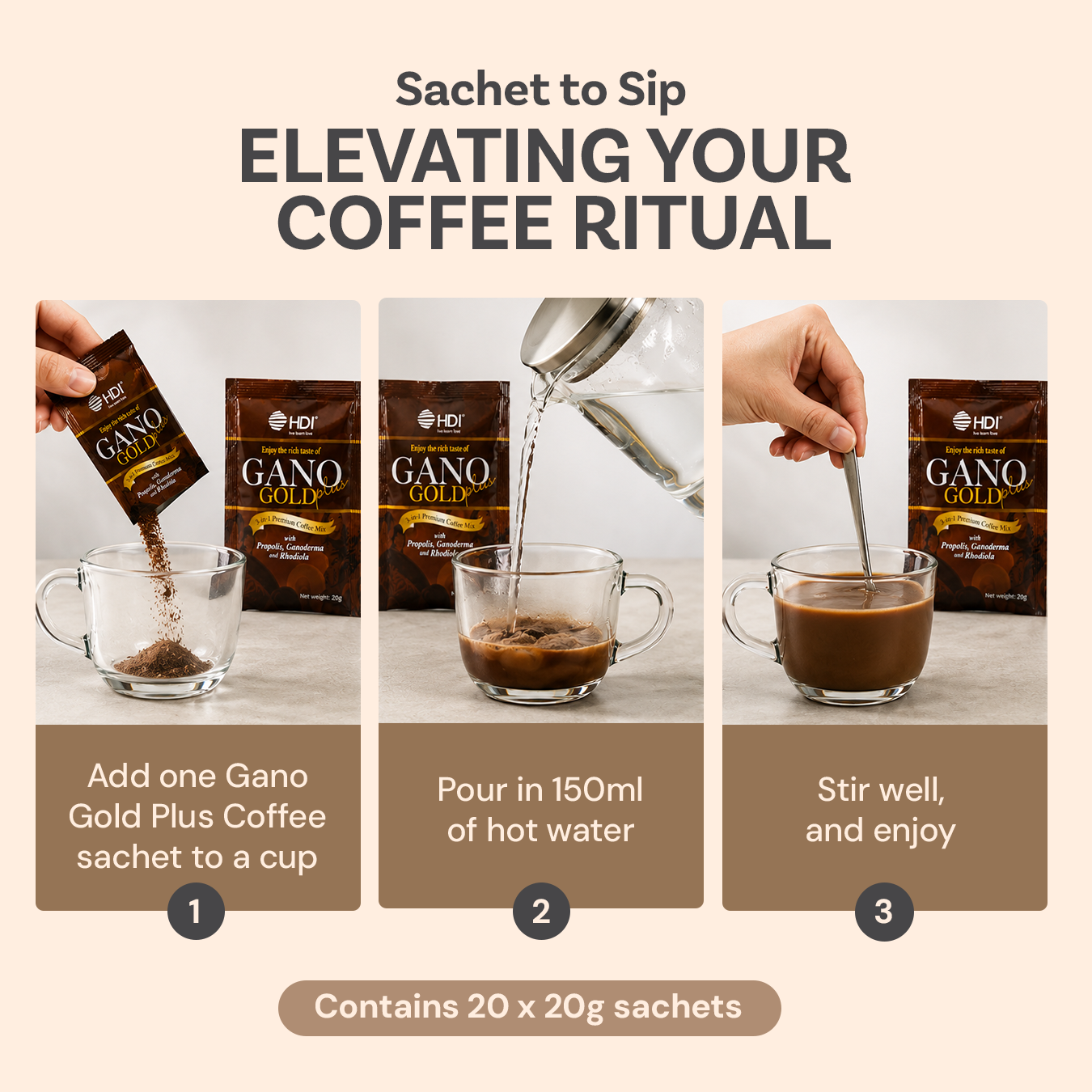 HDI™ Gano Gold Plus Coffee