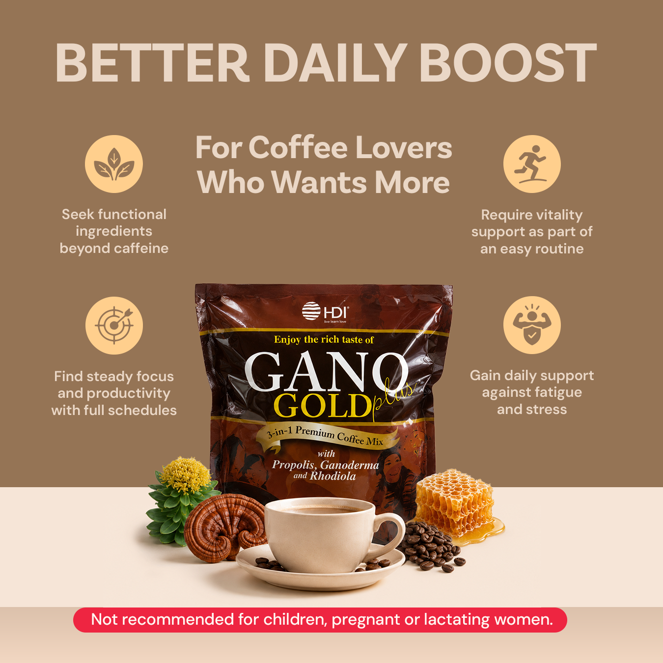 HDI™ Gano Gold Plus Coffee