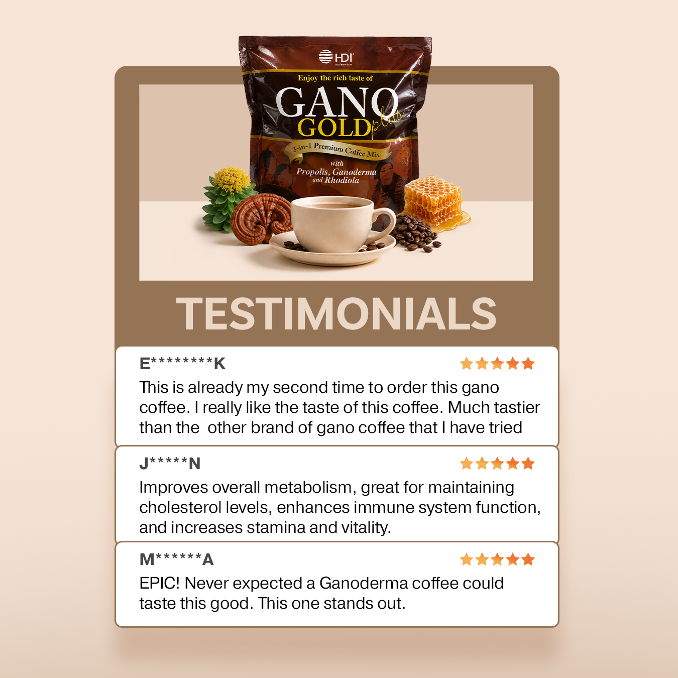 HDI™ Gano Gold Plus Coffee